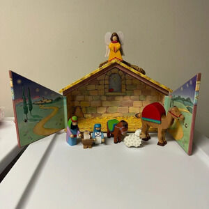 Hallmark Keepsake 2005 Kids Wooden Figure Nativity Set